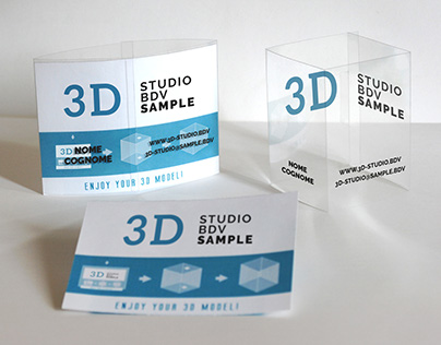 3D studio business card sample