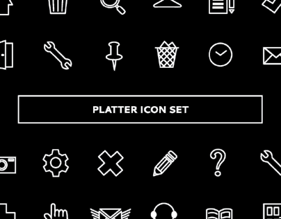 Platter Icon Set