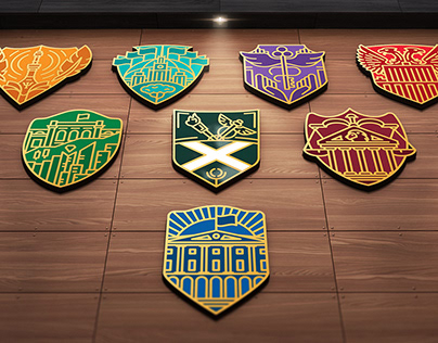 Coats of arms of faculties of RANEPA St. Petersburg