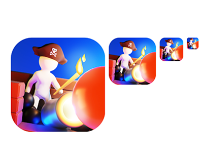 Hypercasual game 3D icon and feature graphic