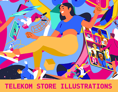 Telekom Store Illustrations