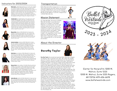 Ballet Westside Dance Studio Brochure
