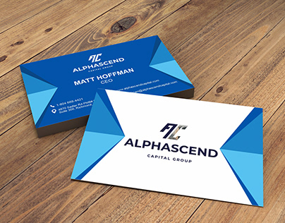 Alphascend Business card Design