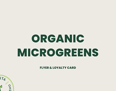 Flyer and loyalty card design microgreens