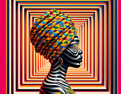 Kente Kaleidoscope: A Vision of African Fabric