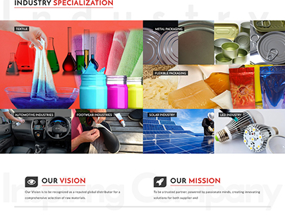 Website for Raw Materials Colors About Us