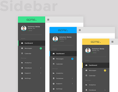 Sidebar UI for Web App