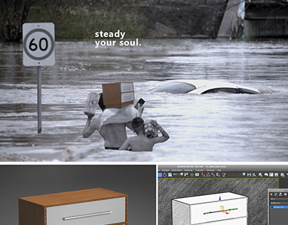 Advertorial and 3D design "steady your soul"