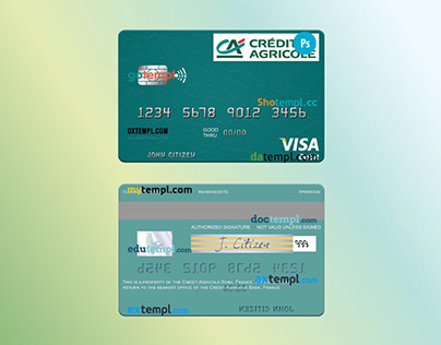 France Credit Agricole Bank visa debit card