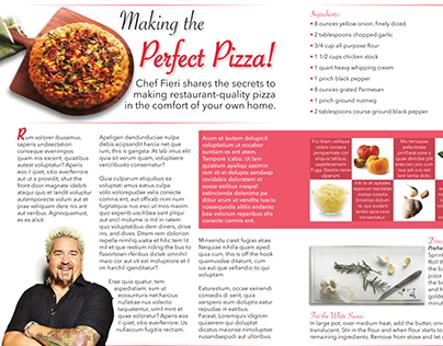 Making the Perfect Pizza - Magazine Spread Idea