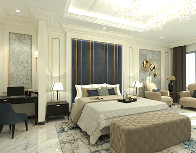 Classic Modern Style Master Bedroom and Walk In Closet