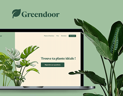 Greendoor Minimalist UI Design - Plants advices website