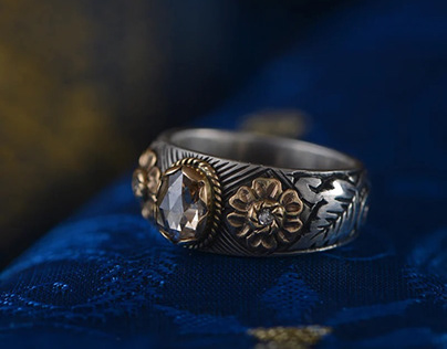 Diamond Mughal Art Ring - Emma Chapman jewels