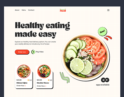 Meal-Restaurant Website Design UI