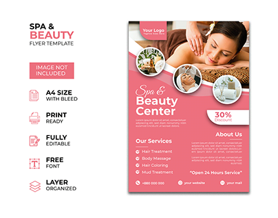 Beauty And Spa Sale Flyer Design
