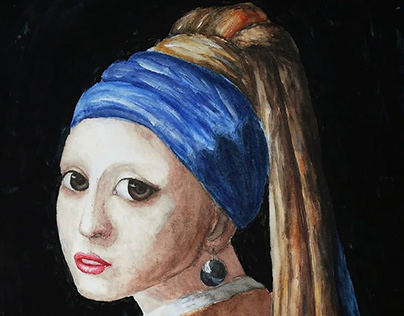 ''Girl with a Pearl Earring'' redraw