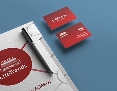 Business card and booklet cover mockup.