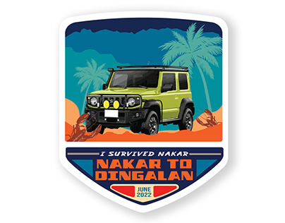 Vector Illustration: Nakar to Dingalan Trail Sticker