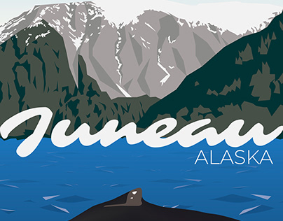 Vector Illustration: Juneau, Alaska