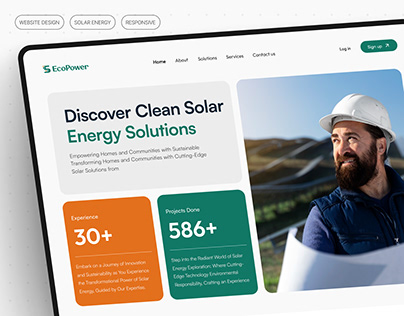 Project thumbnail - Solar energy Panel Provider UI Website Design