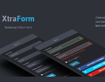 XtraForm - Bootsrap 3 animated form