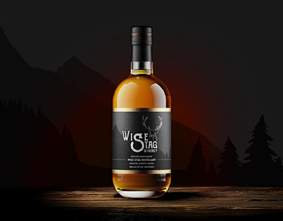 Wise Stag Whiskey - Logo & Label