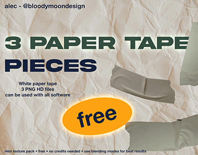 3 paper tape pieces FREE PACK