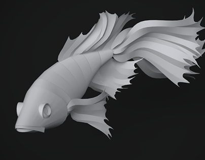 Papercraft fish nopoly model