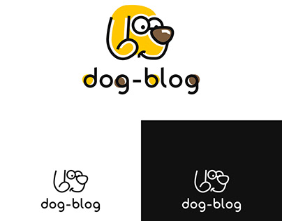 Лого dog-blog / Logo for the website and app Dog - blog