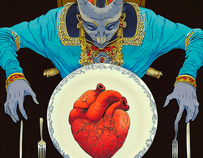 "Heart and Fork" Album Cover Design & Sketches