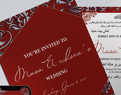 Romantic Red Wedding Invitations