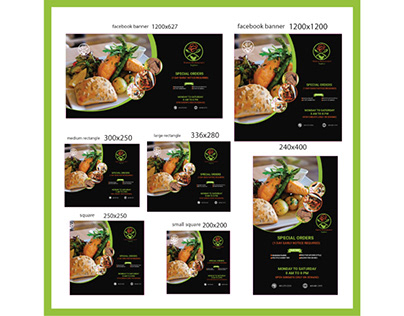 Catering Restaurant Web Banners
