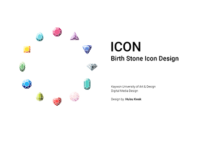 Birth Stone Icon Set