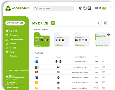 Google Drive Dashboard