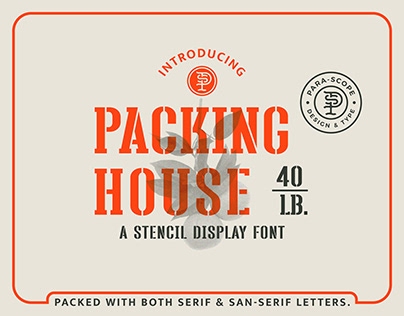 Packing House - Stencil Display Font