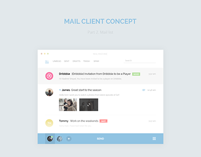 Mail Machine - Concept mail client. Mail list