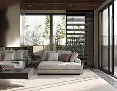 Livingroom with outdoor terrace