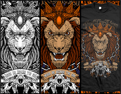for the lion artwork for tees