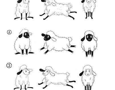 The Adventures of Sheldon the Sheep character sketches