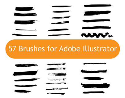 57 Brushes for Adobe Illustrator