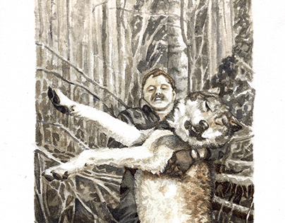Untitled (Hunter and Wolf)