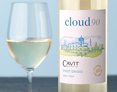 Cavit Cloud 90 Wine Packaging Design & Logo