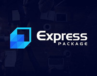Box Package Arrow Express Delivery Logo