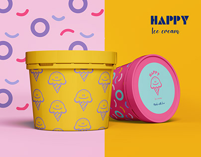 Happy Ice cream branding