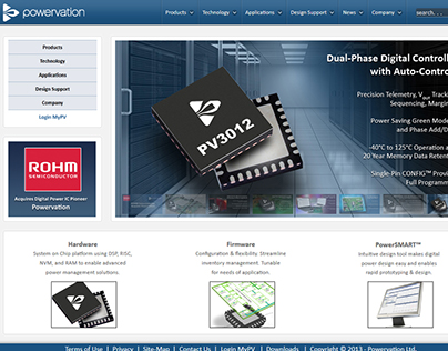 Powervation (Bought by Rohm) - Website Design