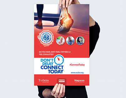 world arthritis day poster design on Napxon & Tofatin