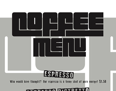 Coffee Menu Type and Grid Structure