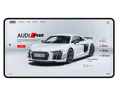 AUDI R8 website concept