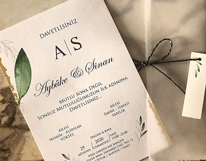 Aybüke & Sinan Couple's Wedding Invitation Designs