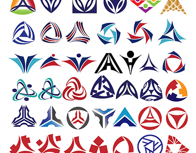 40 Triangles and Pyramids Logo Symbols Design